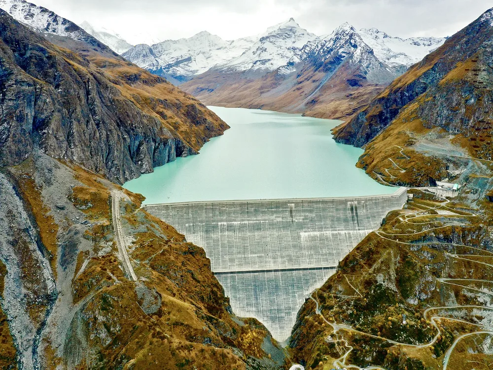 Le mur du barrage de la Grande Dixence