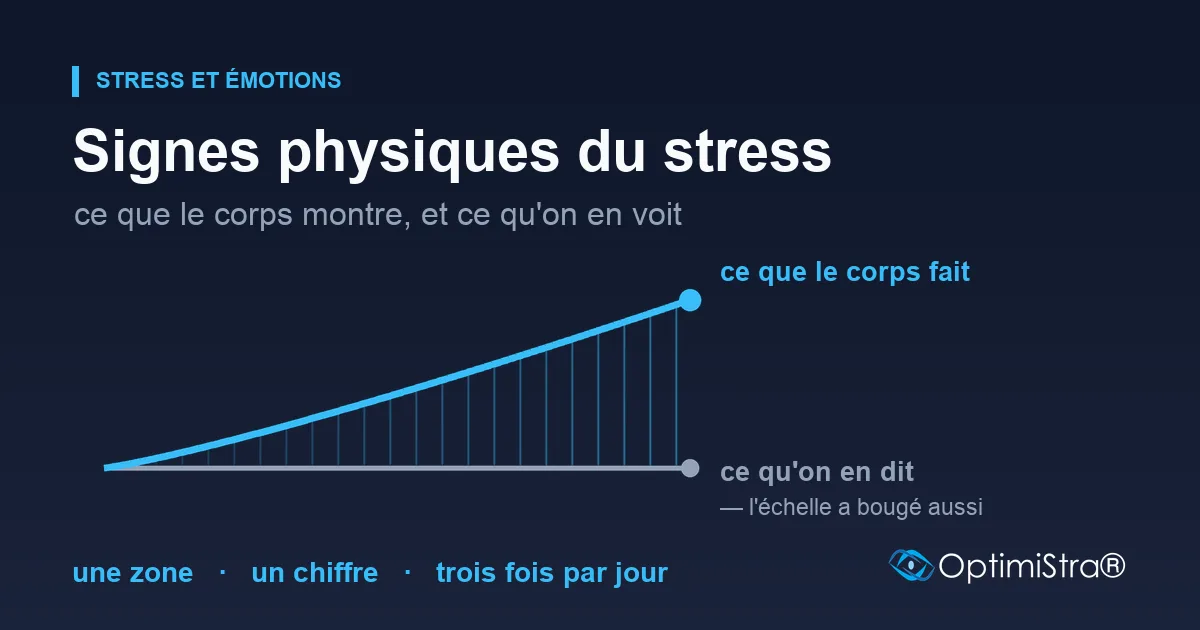 Deux tracés sur un même graphique : une courbe cyan qui monte régulièrement de gauche à droite, et une ligne grise qui reste plate à la même hauteur ; l'écart entre les deux s'élargit vers la droite.